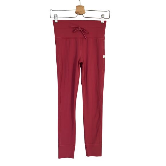 Vuori Daily Form Leggings Women's Sz XS Pinot Pink Drawstring Pants Compression - Picture 2 of 10